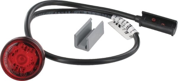 Lampa obrysowa LED, okrągła 12/24V czerwona przykręcana Monopoint II Aspöck 316804087