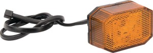 Lampa obrysowa LED, ośmiokątna 12V pomarańczowa przykręcana 65x28x44mm, Aspöck 316309047