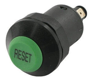 Przełącznik przyciskowy, Reset, okrągły, zielony 11215410PN