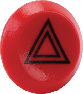 Symbol przełącznika, świateł awaryjnych, okrągły czerwony 11356250PN
