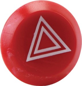 Symbol przełącznika, świateł awaryjnych, okrągły, czerwony 11350250PN