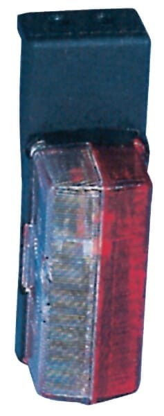 Lampa obrysowa, prostokątna 12/24V czerwona/biała przykręcana 124x37x43 mm Jokon 120007020