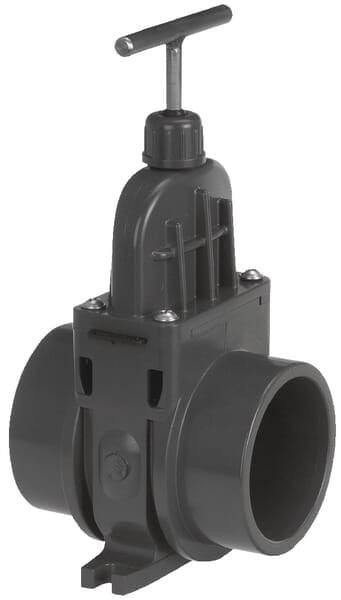 Zawór suwakowy odcinający z PCW z mufą wklejaną VdL, 75 mm 1300075