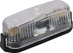 Lampa obrysowa, prostokątna 12/24V biała przykręcana 74x27 mm Jokon 135002001
