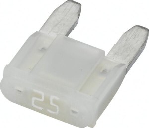 Bezpiecznik płaski Mini, 32V 25A L=16.3 mm biały op. 10 szt. Hella 8JS728596242