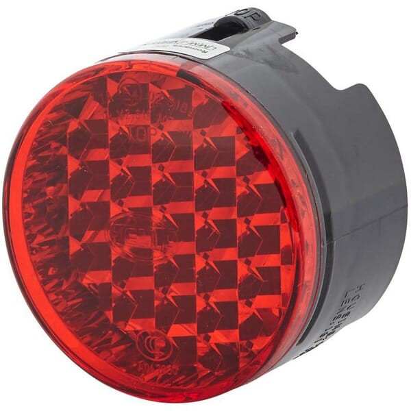 Odblask okrągły, czerwony Ø 66/70 mm przykręcany M4x12 Hella 8RA009001031
