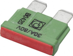 Bezpiecznik płaski, 80V 30A L=19.7 mm zielony op. 10 szt. Hella 8JS711683272