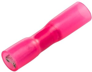 Końcówka przewodu płaska nasadkowa, żeńska czerwona 0.5-1mm² 2.8x0.8 mm op. blister 25 szt. Hella 8KW744761003