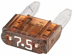 Bezpiecznik płaski Mini, 7.5A L=19 mm brązowy op. 5 szt. Hella 8JS728596891