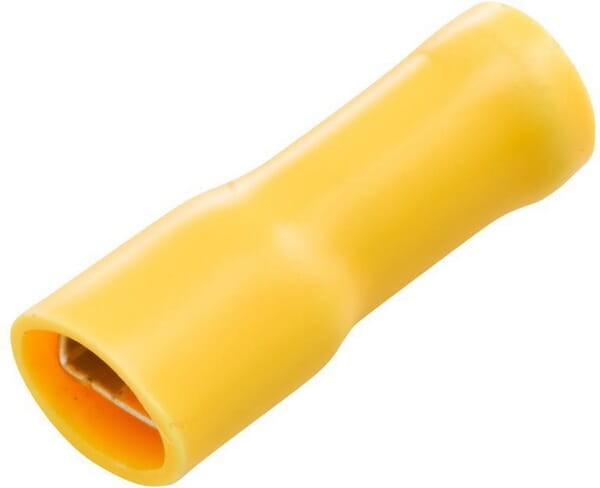Końcówka przewodu płaska nasadkowa, żeńska żółta 4-6mm² 6.3x0.8 mm op. blister 50 szt. Hella 8KW744799003
