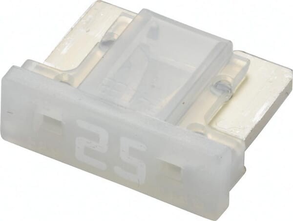 Bezpiecznik płaski niski Mini, 25A L=8.4 mm bezbarwny op. 5 szt. Hella 8JS728596342