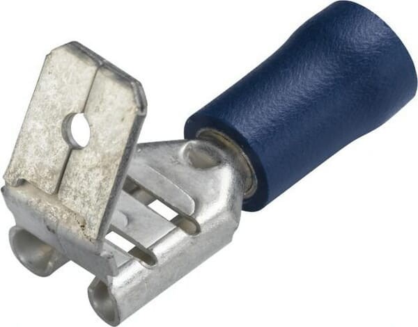 Końcówka przewodu płaska nasadkowa, żeńska niebieska 1.5-2.5mm² 6.3x0.8 mm op. blister 50 szt. Hella 8KW044032003