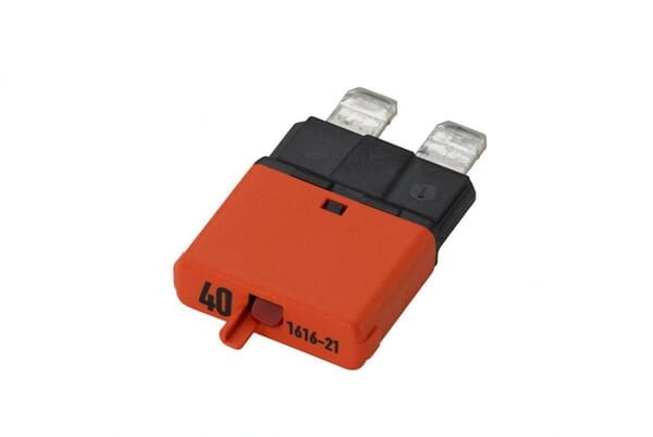 Bezpiecznik termiczny, manualny reset 32V 40A L=32.2 mm pomarańczowy Hella 8JS174320071