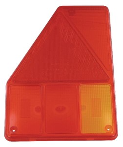 Klosz lampy tylnej, lewy pomarańczowy/czerwony Aspöck 188440007