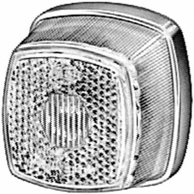 Klosz lampy, lewy/prawy przezroczysty kwadratowy 62x62 mm Hella 9EL117334001