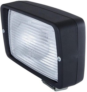 Lampa robocza halogenowa, prostokątna 55/70W 12/24V biała 154x77x128 mm z wtyczką AMP Hella 1GA006876001
