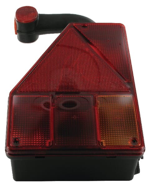 Lampa tylna zespolona halogenowa, trójkątna lewa 12V czerwona/pomarańczowa przykręcana Earpoint Aspöck 244051007