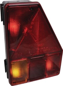 Lampa tylna zespolona halogenowa, prawa 12V czerwona/pomarańczowa przykręcana Earpoint Aspöck 244201007