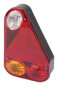 Lampa tylna zespolona, trójkątna prawa 12V czerwona/pomarańczowa przykręcana Earpoint III Aspöck 244810007