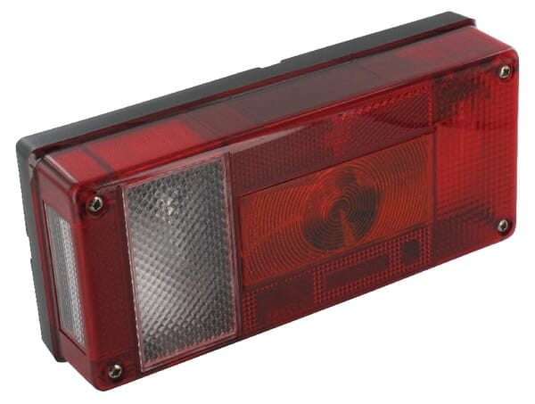 Lampa tylna zespolona, prostokątna 12V czerwona/pomarańczowa przykręcana Midipoint Aspöck 246210007