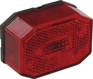 Lampa obrysowa, prostokątna 12/24V czerwona przykręcana Aspöck 216510007
