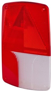 Klosz lampy tylnej, lewy czerwony/przezroczysty Hella 9EL990633031