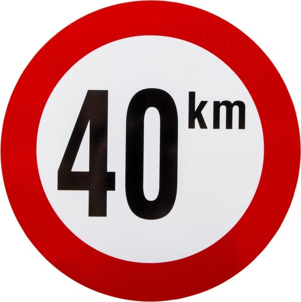 Tabliczka, 40 km, PCW BK40