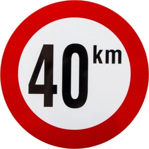 Tabliczka, 40 km, PCW BK40