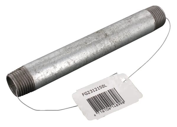 Kształtka rurowa nr 23 złączka rurowa gwint zew./ gwint zew. ocynk, 1/2" x 150 mm FG2312150L