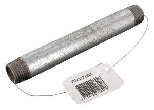 Kształtka rurowa nr 23 złączka rurowa gwint zew./ gwint zew. ocynk, 1/2" x 150 mm FG2312150L