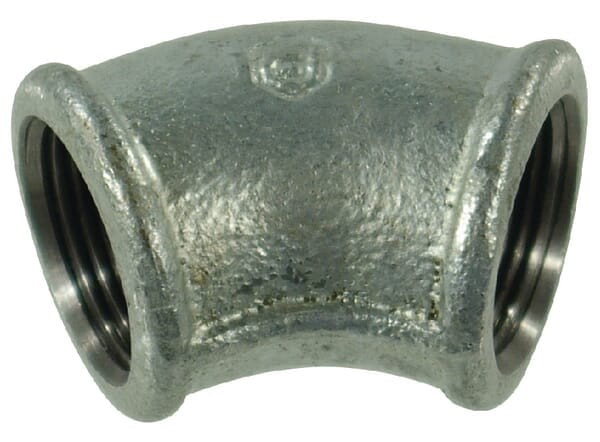 Kształtka rurowa nr 120 złączka kątowa 45° gwint wew./ gwint wew. ocynk, 1 1/2" FG120112