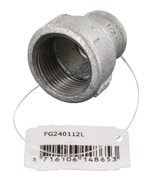 Kształtka rurowa nr 240 zwężka redukcyjna gwint wew. ocynk, 1" x 1/2" FG240112L