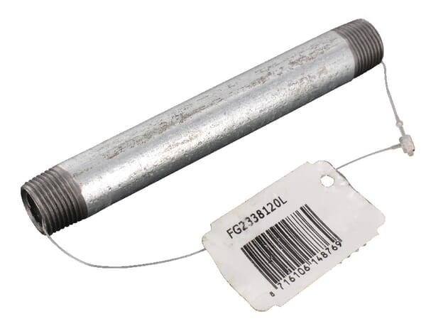 Kształtka rurowa nr 23 złączka rurowa gwint zew./ gwint zew. ocynk, 3/8" x 120 mm FG2338120L