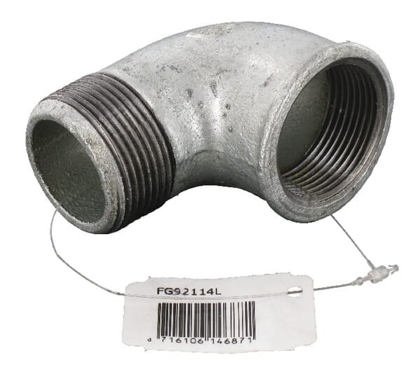 Kształtka rurowa nr 92 złączka kątowa 90° gwint wew./ gwint zew. ocynk, 1 1/4" FG92114L