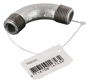 Kształtka rurowa nr 3 kolano 90° gwint zew./ gwint zew. ocynk, 1/2" FG312L