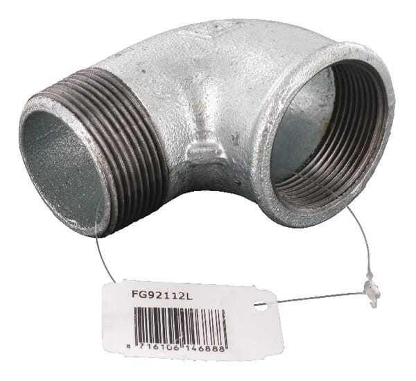 Kształtka rurowa nr 92 złączka kątowa 90° gwint wew./ gwint zew. ocynk, 1 1/2" FG92112L