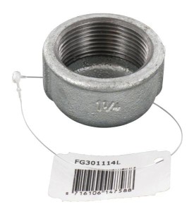 Kształtka rurowa nr 301 zaślepka okrągła gwint wew. ocynk, 1 1/4" FG301114L