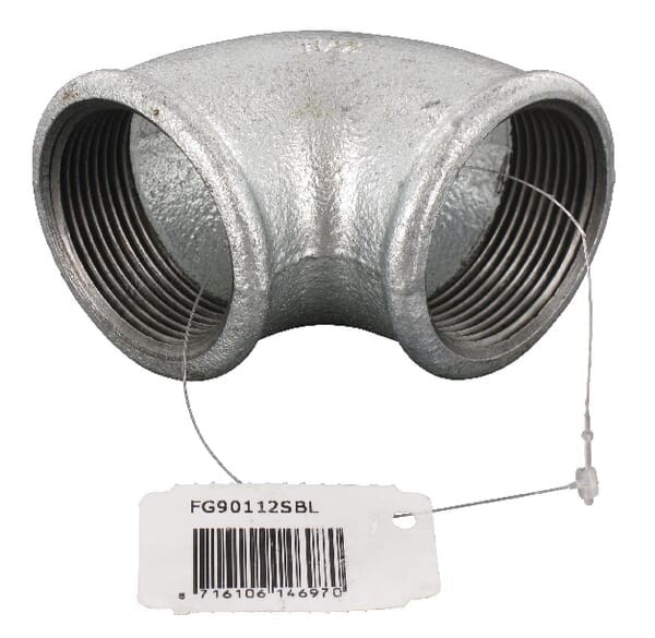 Kształtka rurowa nr 90 złączka kątowa 90° gwint wew./ gwint wew. ocynk,1 1/2" FG90112SBL