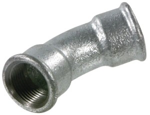 Kolano 45° ocynk. 2xGW 4" FG414