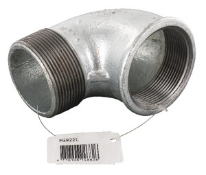 Kształtka rurowa nr 92 złączka kątowa 90° gwint wew./ gwint zew. ocynk, 2" FG922L