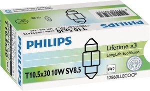Żarówka Conventional C10W 12V 10W SV8.5 Philips GL12860LLECOCP