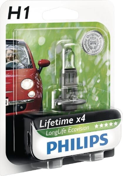 Żarówka halogenowa H1 12V 55W P14.5s Philips GL12258LLECOB1