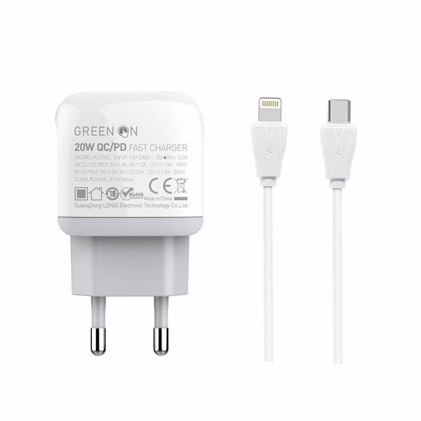 Ładowarka sieciowa z dwoma gniazdami USB 20W 230/12V GSM60