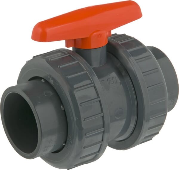 Zawór kulowy z PCW z mufami wklejanymi VdL, DN 63 x 63 mm KS063063PVC
