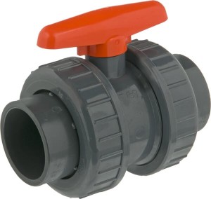 Zawór kulowy z PCW z mufami wklejanymi VdL, DN 63 x 63 mm KS063063PVC