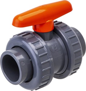 Zawór kulowy z PCW z mufami wklejanymi VdL, DN 40 x 40 mm KS040040PVC