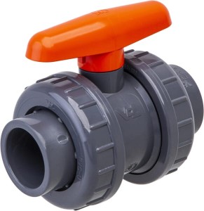 Zawór kulowy z PCW z mufami wklejanymi VdL, DN 32 x 32 mm KS032032PVC