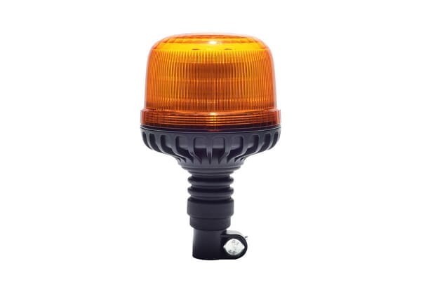 Lampa błyskowa LED, 20W 12/24V, pomarańczowa, na uchwyt elastyczna, Ø 126x201 mm LA20090