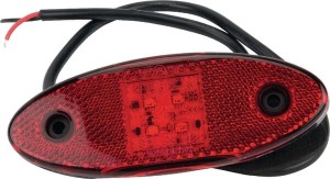 Lampa obrysowa LED, owalna 12/24V czerwona przykręcana Britax L4702LDV