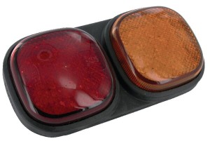 Lampa tylna zespolona LED, prostokątna lewa 24V czerwona/pomarańczowa przykręcana 223x112x57 mm Britax L1201L24V